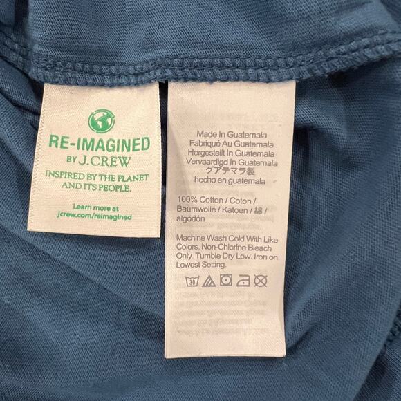 NWT J. Crew Deep Blue Washed Jersey Crewneck Pocket Tee - Picture 9 of 9